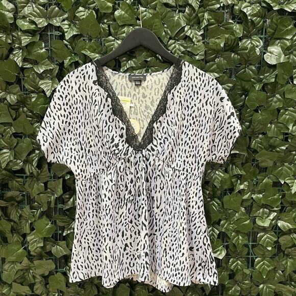 NWT Jones New York Leopard Print Lounge Top Size: M - Picture 1 of 3